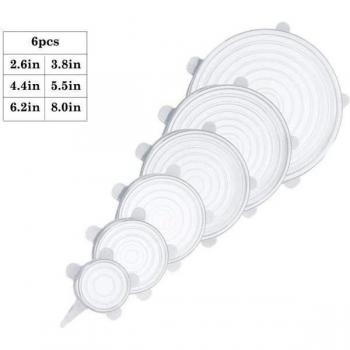 Couvercles en silicone adaptatifs – ensemble de 12 pièces pour bol, micro‑onde, extensibles et réglables