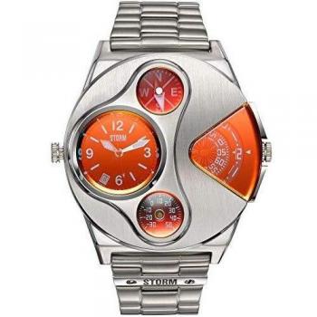 Storm V2 Navigator Dual Time Gadget Watch in Brushed Stainless Steel