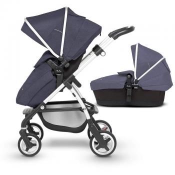 Silver Cross Wayfarer Car Seat and Cot Combo, Midnight Blue