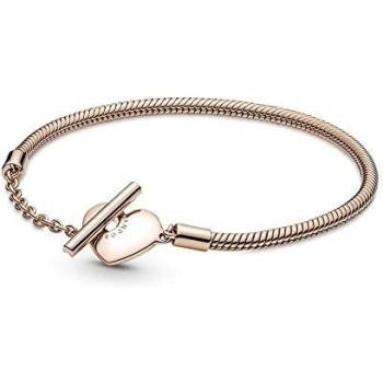 Pulsera Pandora Moments Cadena de Serpiente con recubrimiento de oro rosa de 14k