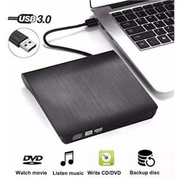 Queen Externes DVD Laufwerk, USB 3.0 Tragbar DVD/CD-RW Brenner für Laptop