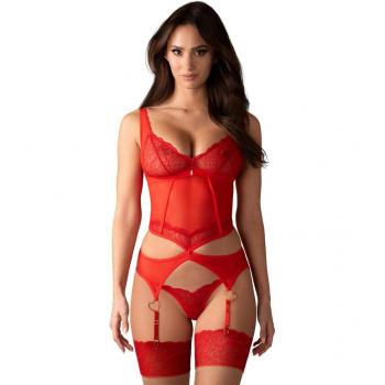 Obsessive Spitzenstrapshemd mit String