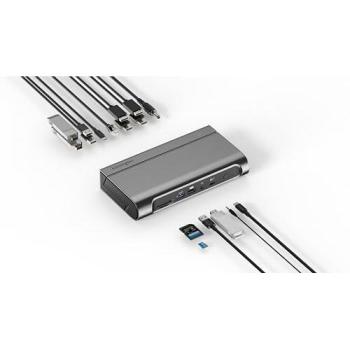 High‑Speed Thunderbolt 4 Quad Dock – 98W PD, Dual DisplayPort/HDMI