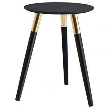 Orsina Nostra Modern Round Side Table – Durable Black Oak