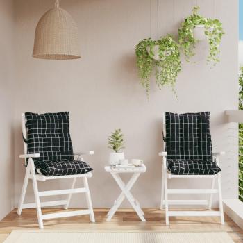 Sedia Comfort Quadri Nero 2x – VidaXL