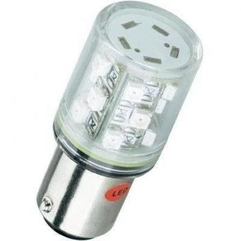 Luce di segnalazione a LED Gialla BA15d 24 V/AC 20 mA 10 lm
