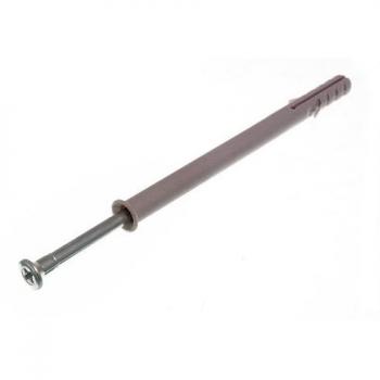 Professional Quality Frame Fixing Screw with Nylon Wall Plug Window Anchor, M10 X 140MM (Pack of 100)