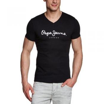 Camiseta Pepe Jeans Eggo V, Hombre, Negro