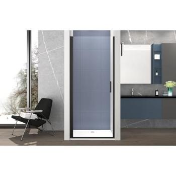 Porta Doccia Milà 90 cm – Nicchia 200 cm, Cristallo 6 mm Nero Opaco