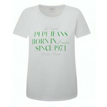 Pepe Jeans Damen T-Shirt Jasmine kurzärmelig weiß grün