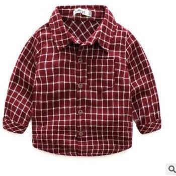 Chemise à carreaux automnale pour enfant Kimocat