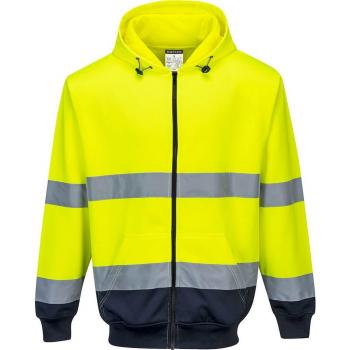 Cappotto sportivo ad alta visibilità Portwest, zip, colore giallo S