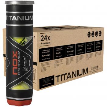 NOX Cajón 24 Botes de 4 Pelotas de Padel Pro Titanium