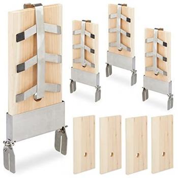 Relájate: Juego de 4 Placas para Salmón con Acero Inoxidable