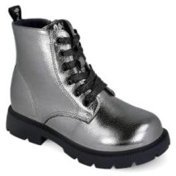 Garvalín Matilde 251560 Botas Plateadas con Acabado Metálico Marrón
