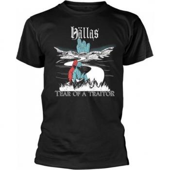 Hällas Uniseks T‑shirt 'Betrayer's Tear' – zwart, L