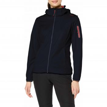Manteau Softshell CMP 39A5016 pour Femme, en Noir et Bleu, Taille XL