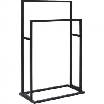 Porta Asciugamani Terra 78,5 cm Acciaio Zincato Nero – 020001652