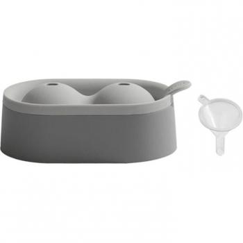 Silicone Ice Ball Mold 2-Cavity with Lid