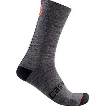 Castelli Racing Stripe 18 Dark Grey Cycling Socks – S/M