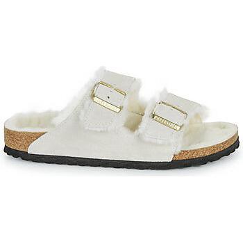 Sandales Birkenstock Arizona en cuir suédé blanc 36
