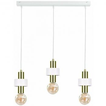 Unica Bar Pendant 60cm White Gold E27 Cluster