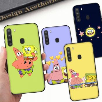 PB10 SpongeBob & Patrick Black Sofa Case for Samsung A03