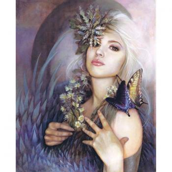 Frauen‑Diamantmalerei „Schmetterling“ – 5D Kreuzstich, Bohrerfüllung – 20 × 30 cm