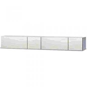 Sonata TV Cabinet, 2 drawers, MDF, 120x40x34 cm, high gloss, white