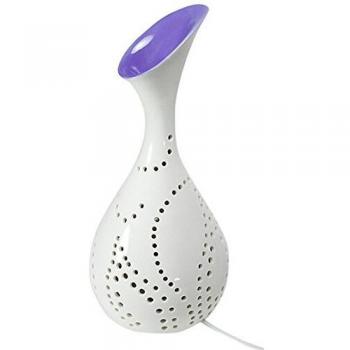 Aroflora 1304 Difusor de Calor y Luz Cerámica Blanco‑Violeta
