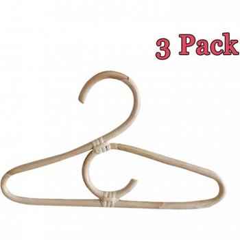 3er Set Rattan Kleiderbügel Deko