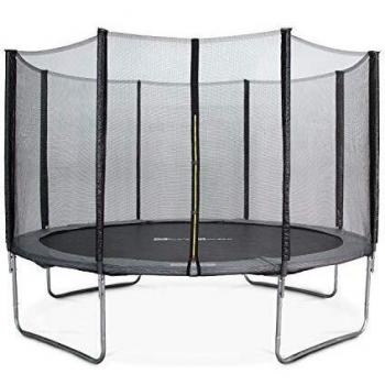 SWEEEK Cama elástica con protección red de 370cm, Azul Talla única