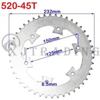 Piñón trasero 520mm para Dirt Bike