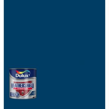Dulux Weather Shield Exterior Gloss Paint Oxford Blue 750 ml