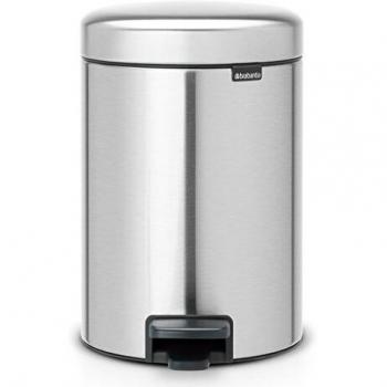 Brabantia Newicon Cubo de Basura con Pedal 3L Acero Mate Anti-Huellas