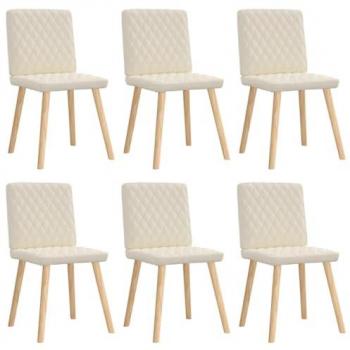 Conjunto VidaXL de Cadeiras de Jantar em Linho (6 pcs)