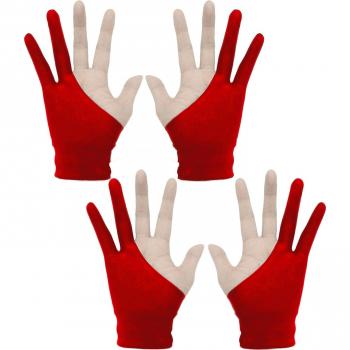 Artist Gloves, 2-Finger Design, Size S/M, 4-Pack for Digital Drawing