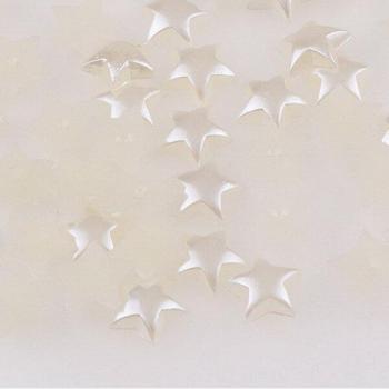 100Pcs 10mm Multi-Color Star-Shaped Flatback Beads for Crafting