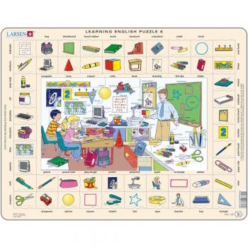Puzzle Cadre Apprendre l'Anglais 6 L'École