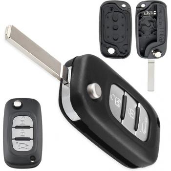 Coque de télécommande pliable 3 boutons Kangoo