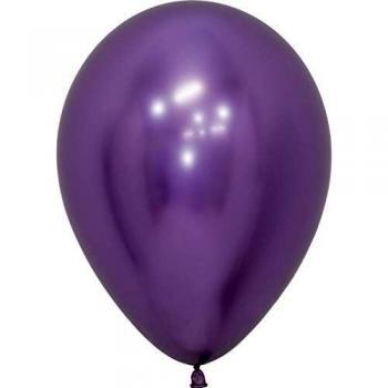 10 palloncini viola 28 cm metallizzati