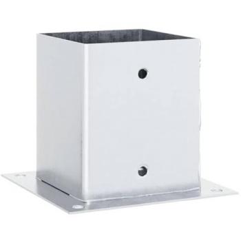 Vidaxl 12‑Piece Silver Square Post Bases (101 × 101 mm) Galvanised Steel