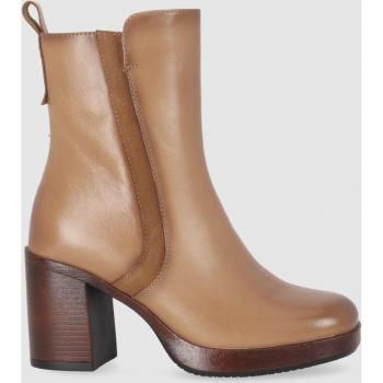 Botines Chika10 de Tacón Medio en Taupe
