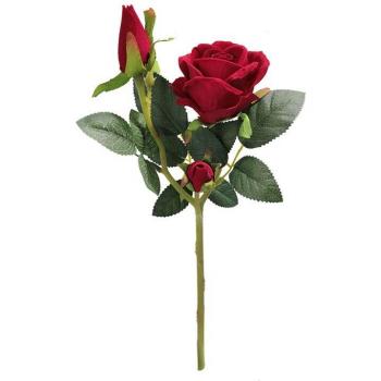 Rosa Roja en Seda – Flores Artificiales para Boda y San Valentín