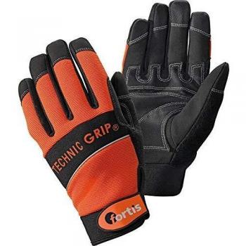 TechnicGrip Handschuh FORTIS, orange und schwarz, Größe 8