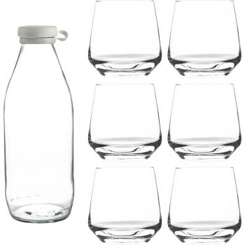 Tallo Clear Glass Tumblers & Bottle Set