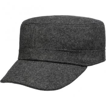 Felt Military Cap in Anthracite by Lipodo