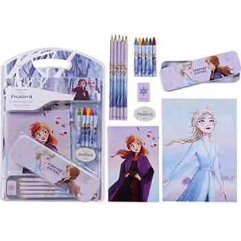Set de Papelería Frozen Lila (16 pcs)