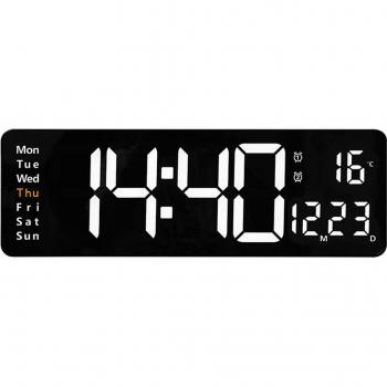 Electronic Wall Clock with Remote Control and Temperature Display