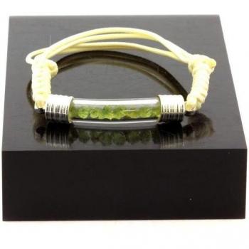 Adjustable Peridot Rope & Glass Wristlet